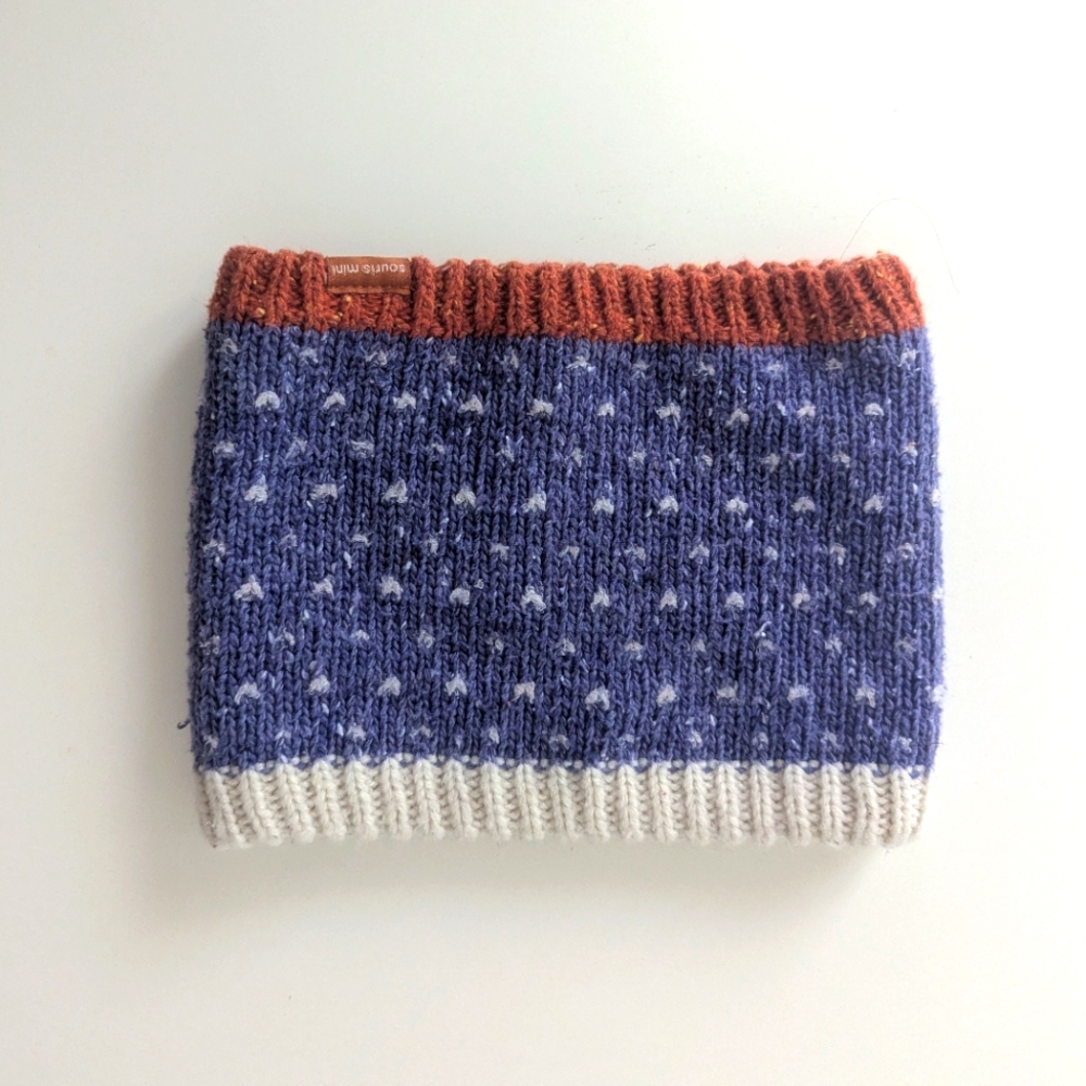 Purple Knit Neck Warmer Souris Mini